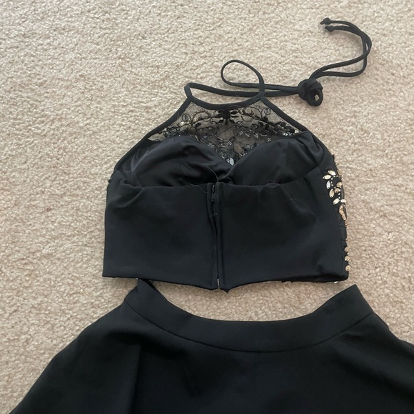 2 Piece halter homecoming dress - Picture 2 of 3